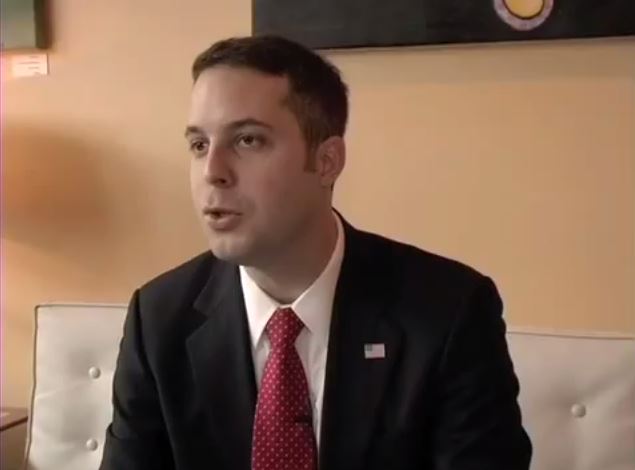 A screenshot from a Feb. 12, 2009 YouTube video where Peter Cammarano announced his candidacy for Hoboken Mayor. 