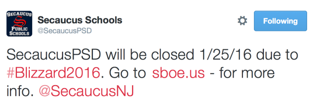Secaucus schools closed