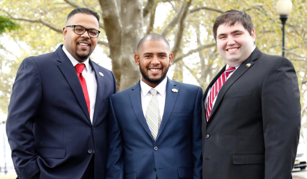 The Children First board of education team in West New York. From left to right: David Morel, Jose Alcantara and Adam Parkinson.