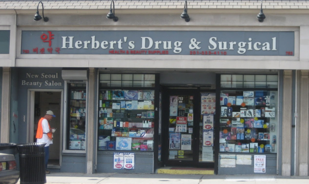 Herbert's Drug & Surgical in Jersey City. Photo via Google Maps. 