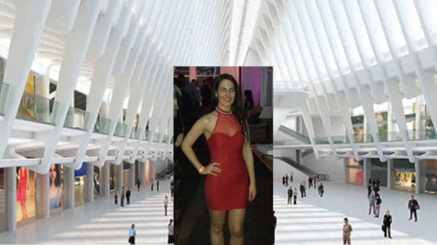 Jennifer Santos died early this morning after a fall inside the World Trade Center Oculus. Photos via panynj.gov, Facebook. 