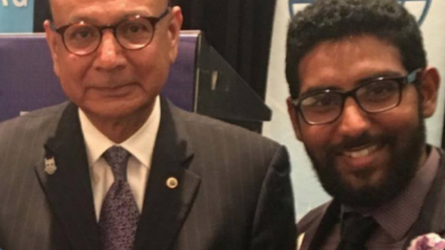 Gold Star father Khizr Khan endorse Mussab Ali for the Jersey City Board of Education. Photo courtesy of the Ali campaign. 