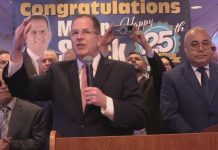 Stack tells supporters that voting for Sherrill is more important that voting for him