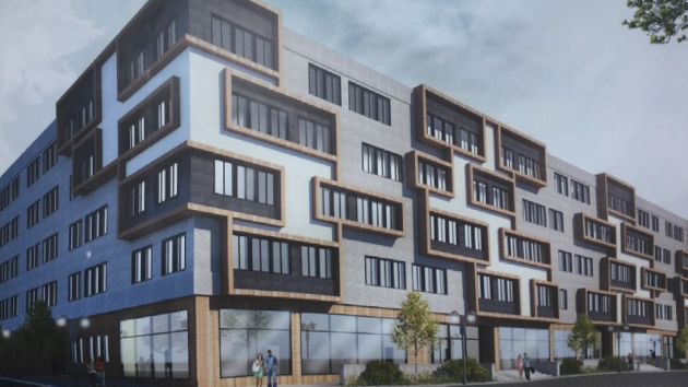 An artist's rendering of the Bayview luxury apartment complex. Photo courtesy of the City of Bayonne. 