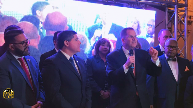 From left to right: Jersey City Councilman-at-Large Daniel Rivera, West New York Mayor Felix Roque, state Senator (D-32)/Union City Mayor Brian Stack, Union City Commissioner/Freeholder (D-6) Tilo Rivas. 