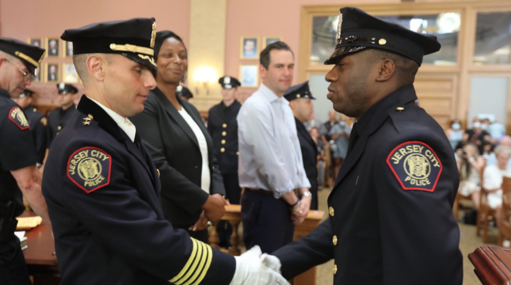 Jersey City Police Department Swears In 17 New Officers At City Hall