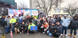 LIUNA protests in Jersey City in light of NLRB complaint against Euro Concrete