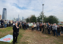 Friends of Liberty State Park, activists, & electeds protest proposed marina