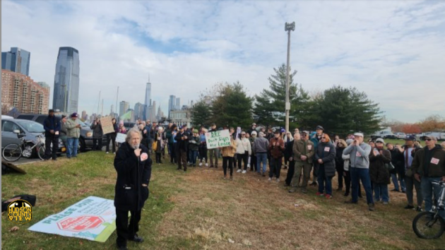Friends of Liberty State Park, activists, & electeds protest proposed marina