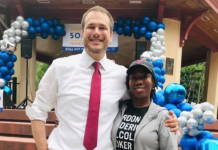 Pam Johnson supporting Jersey City Ward E Councilman James Solomon for mayor