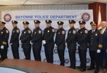 Bayonne holds swearing in ceremony for 14 new police officers at City Hall
