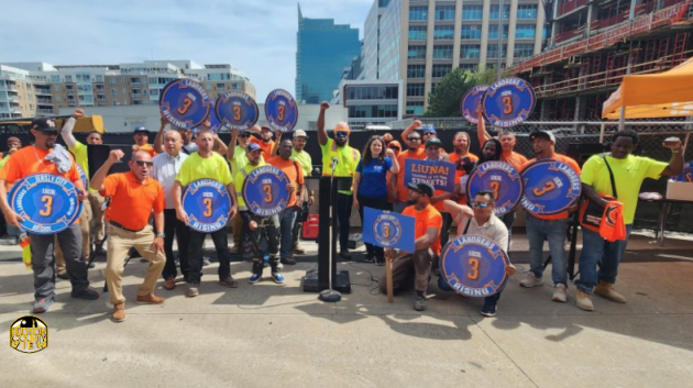 LIUNA protests AJD contractor at Downtown Jersey City waterfront development