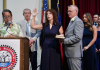 Ashe-Nadrowski sworn in Bayonne’s first female mayor, calls for data center ban